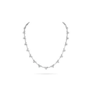 13.06CT Diamond Cluster Abbracci Necklace