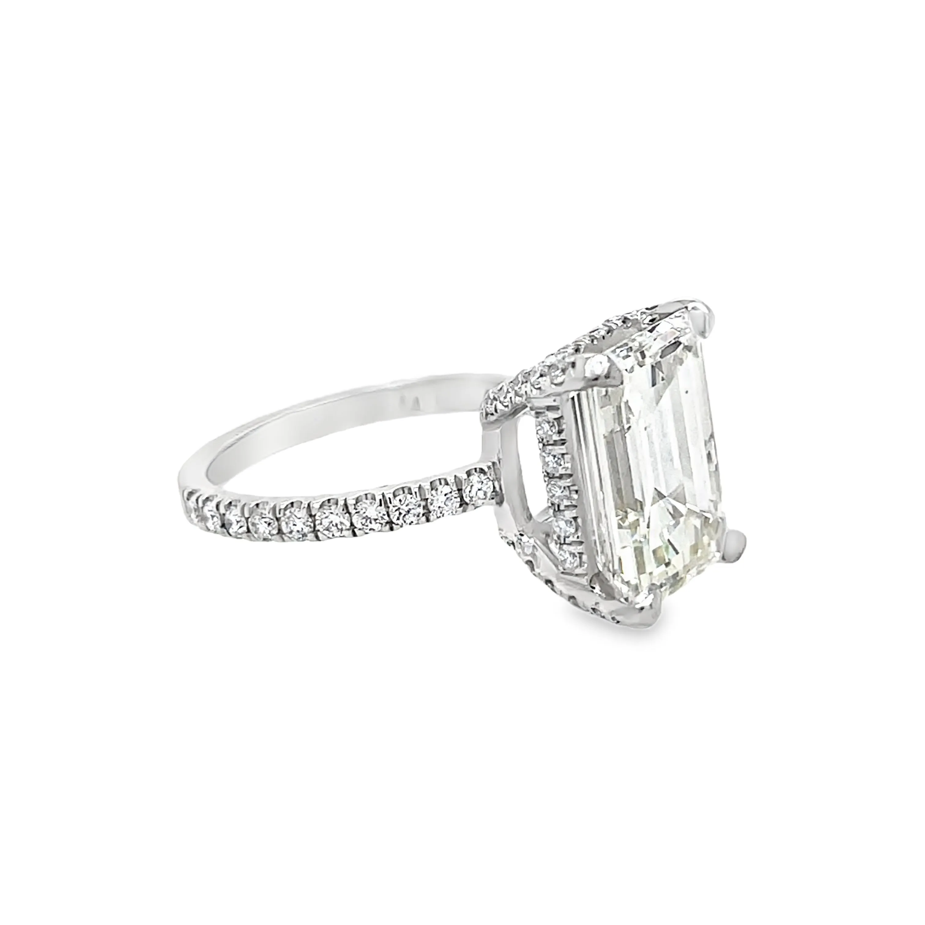 6.07CT Emerald Cut Diamond Ring