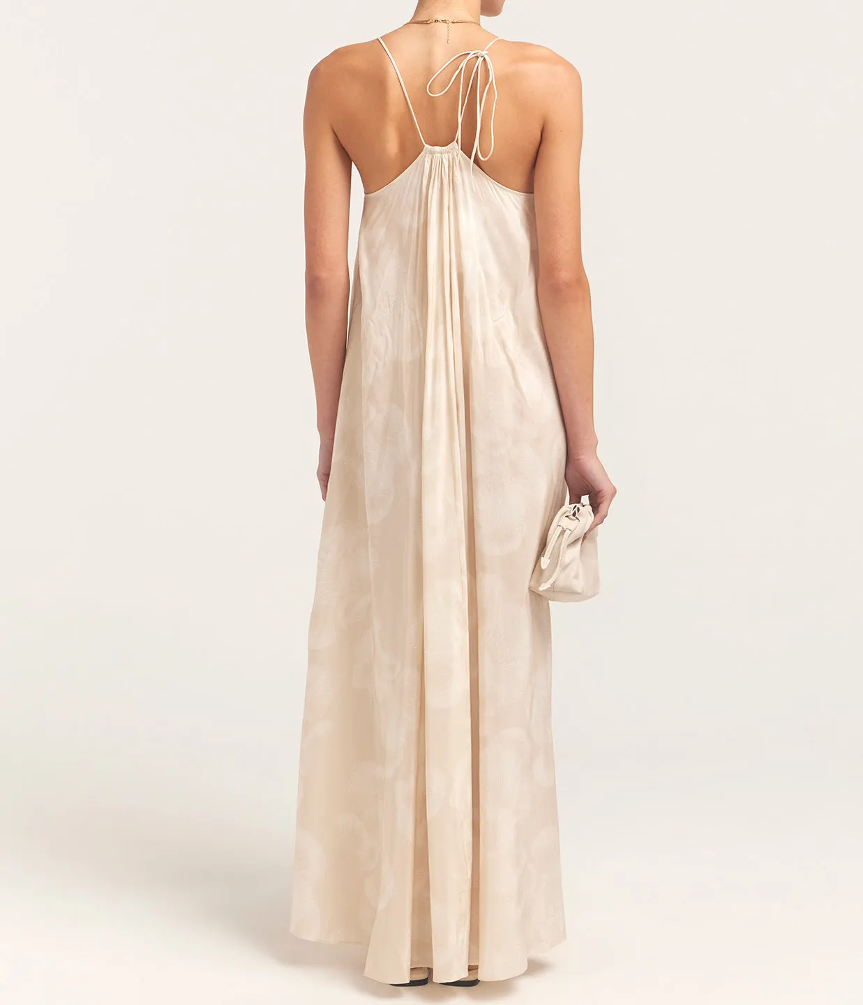 Aida Maxi Dress in Oat Mushroom