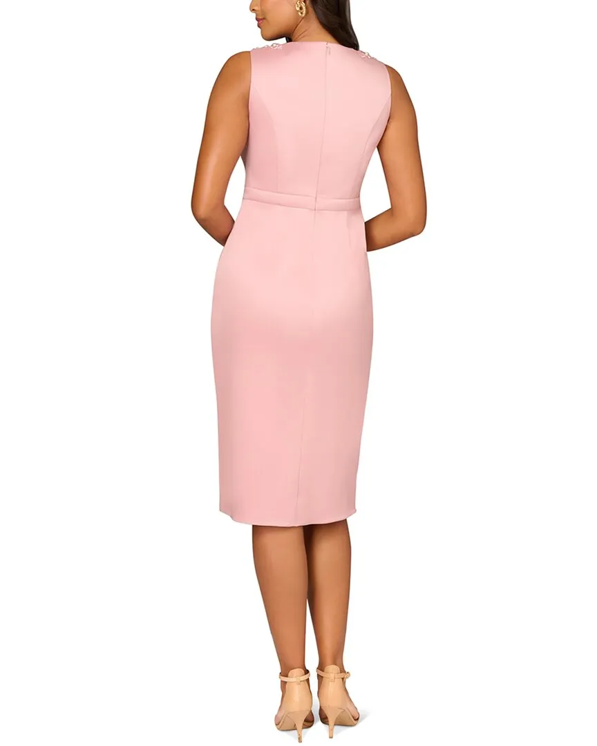 Aidan Mattox Stretch Mikado Midi Dress