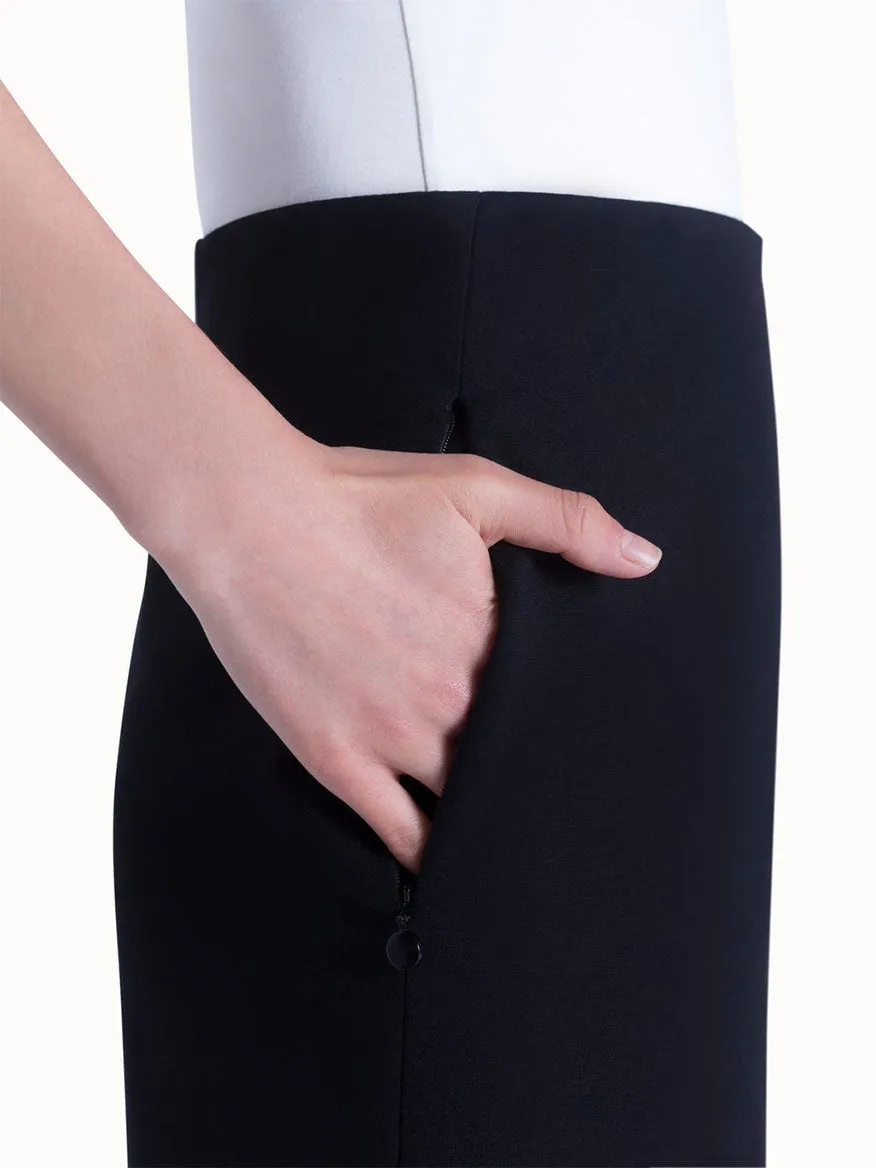 Akris Punto Jersey Stretch Skirt in Black