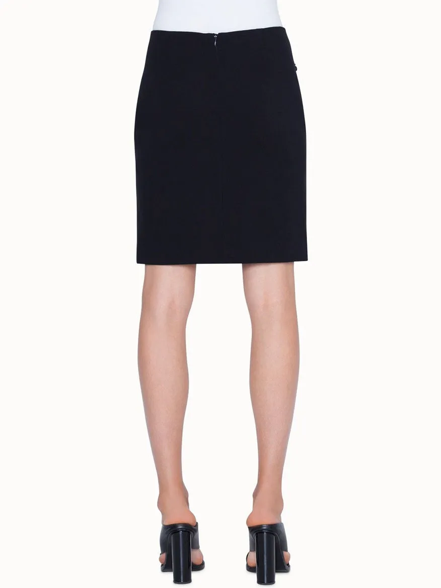 Akris Punto Jersey Stretch Skirt in Black