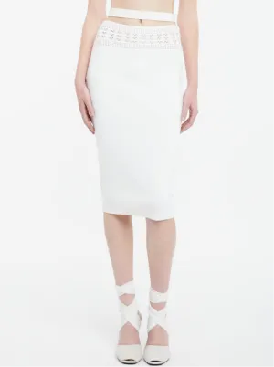ANDREADAMO Stretch Knit Midi Skirt
