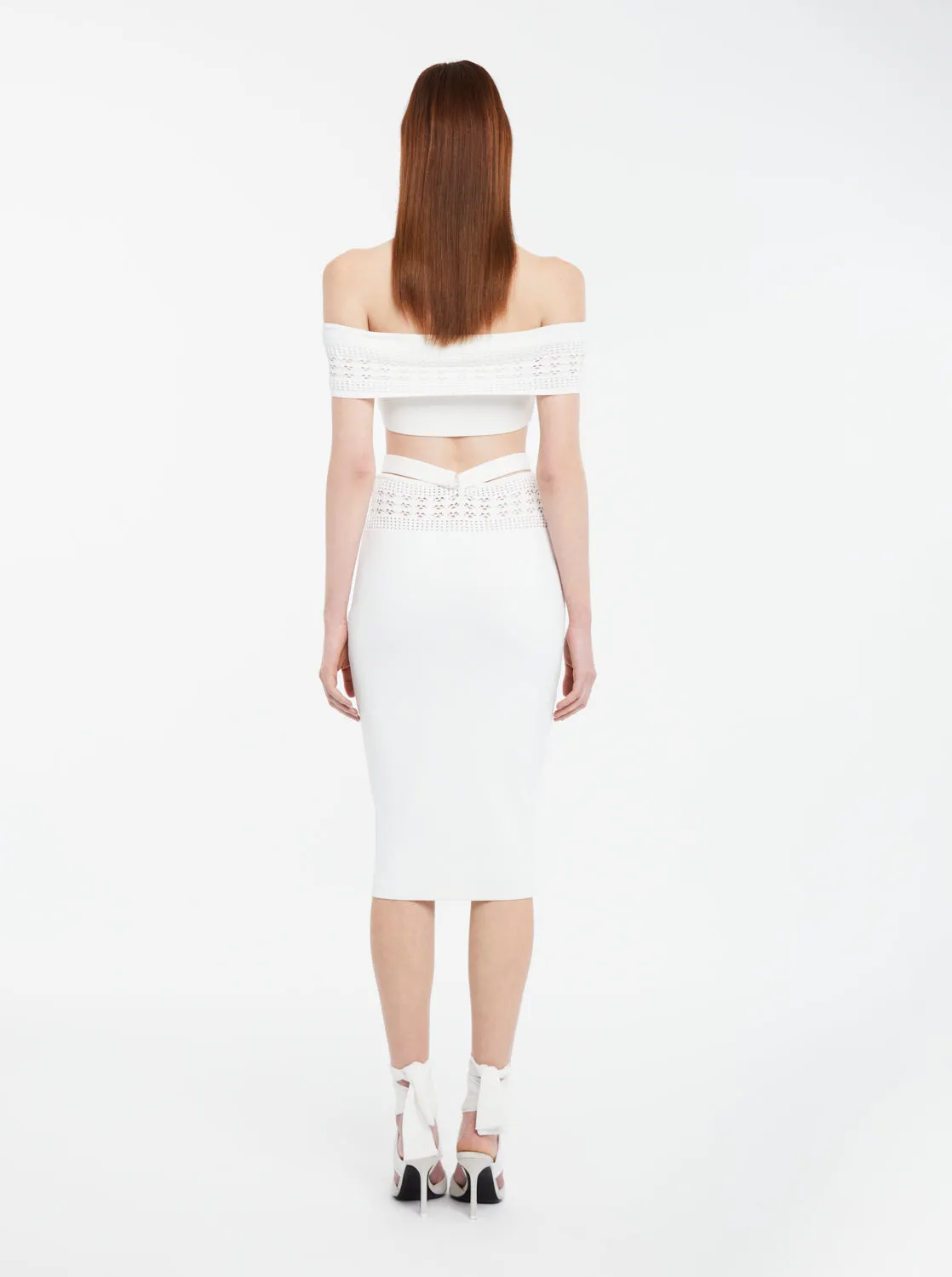 ANDREADAMO Stretch Knit Midi Skirt