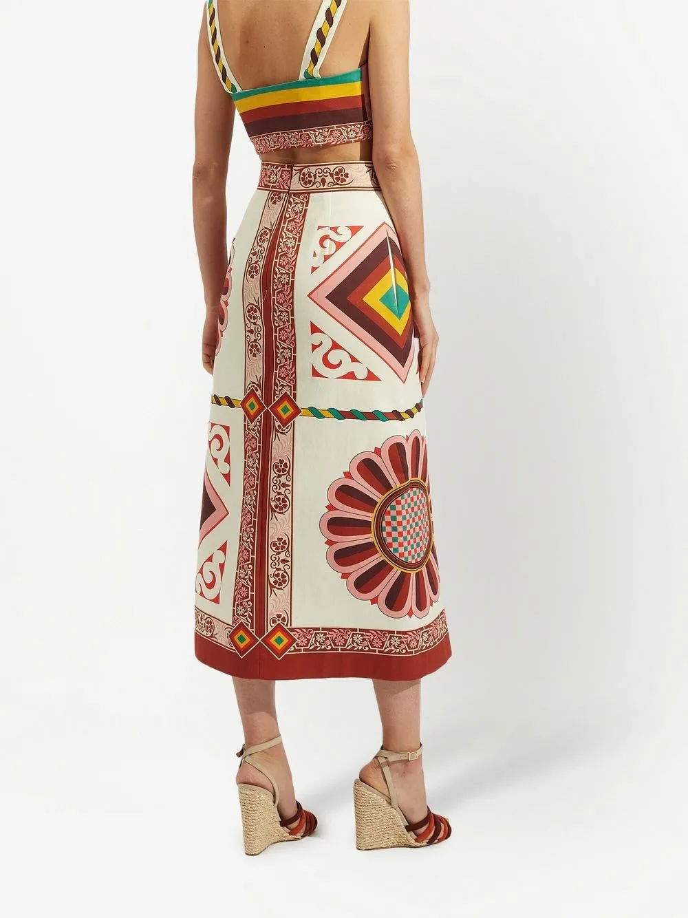 Baia cotton midi skirt