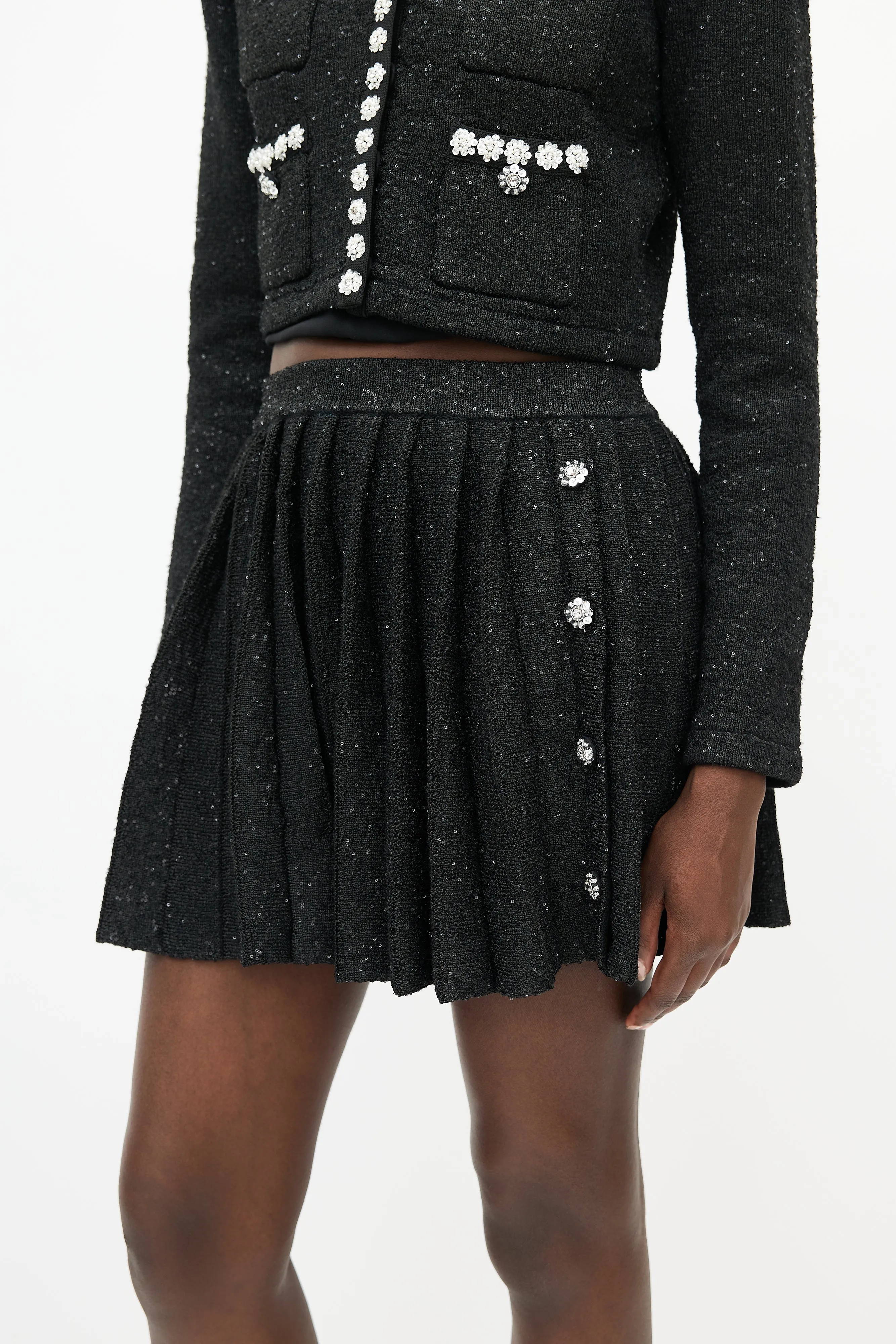 Black Wool Embellished Co-Ord Set