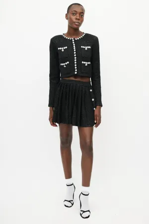 Black Wool Embellished Co-Ord Set