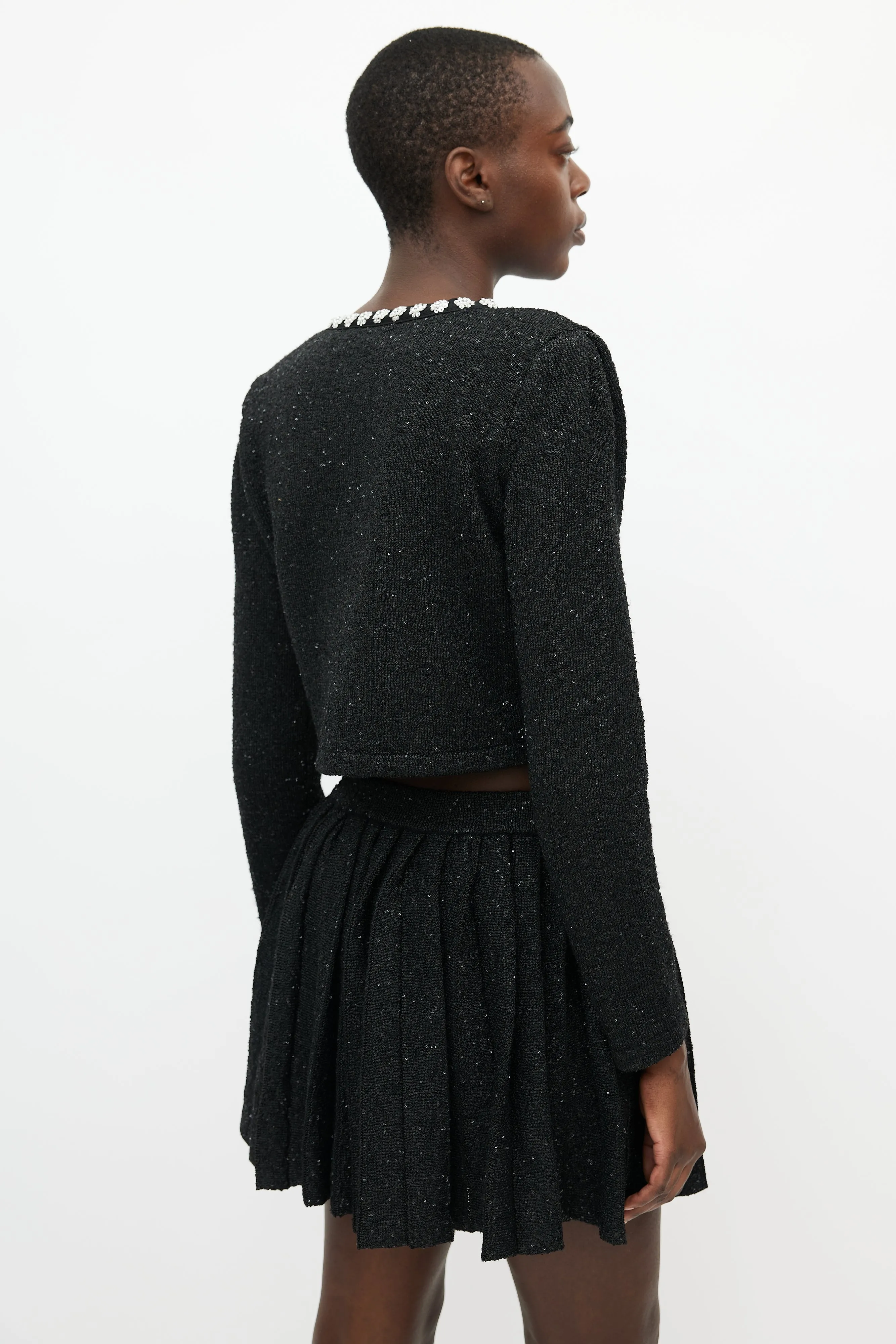 Black Wool Embellished Co-Ord Set