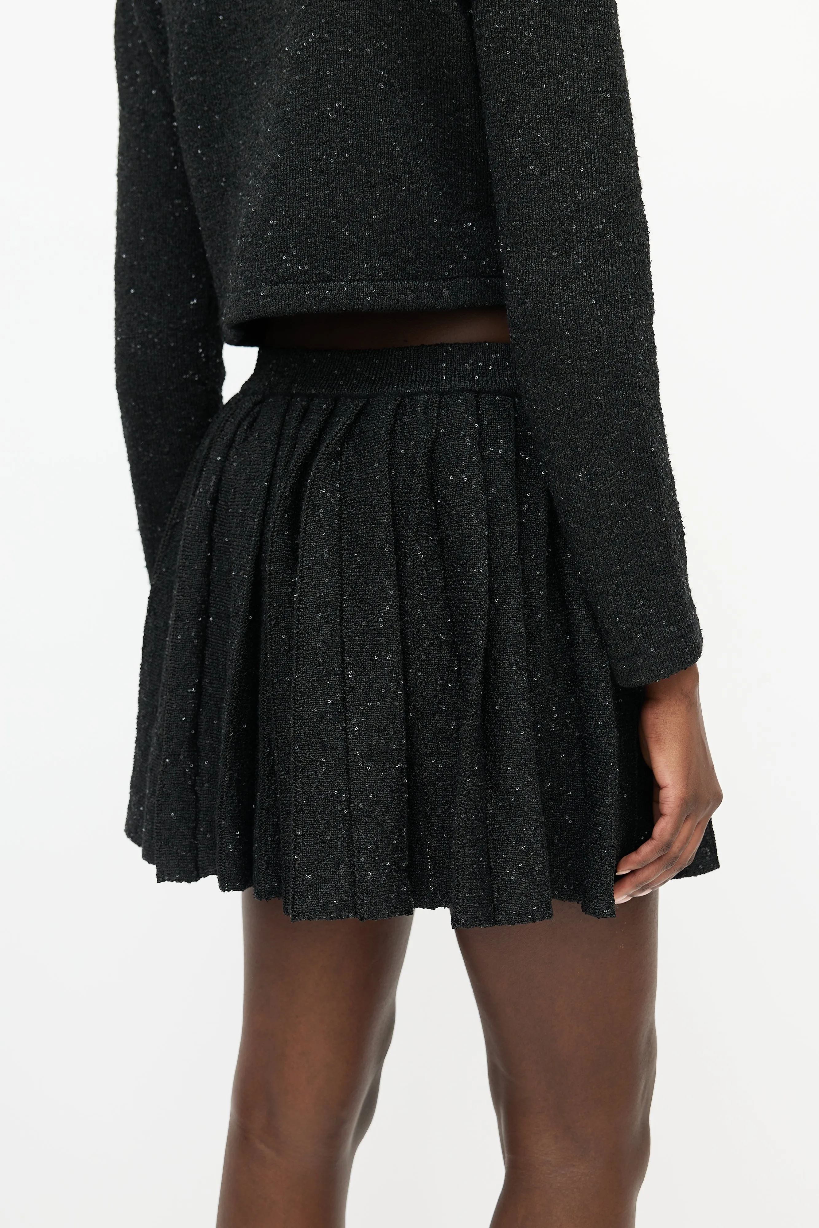 Black Wool Embellished Co-Ord Set