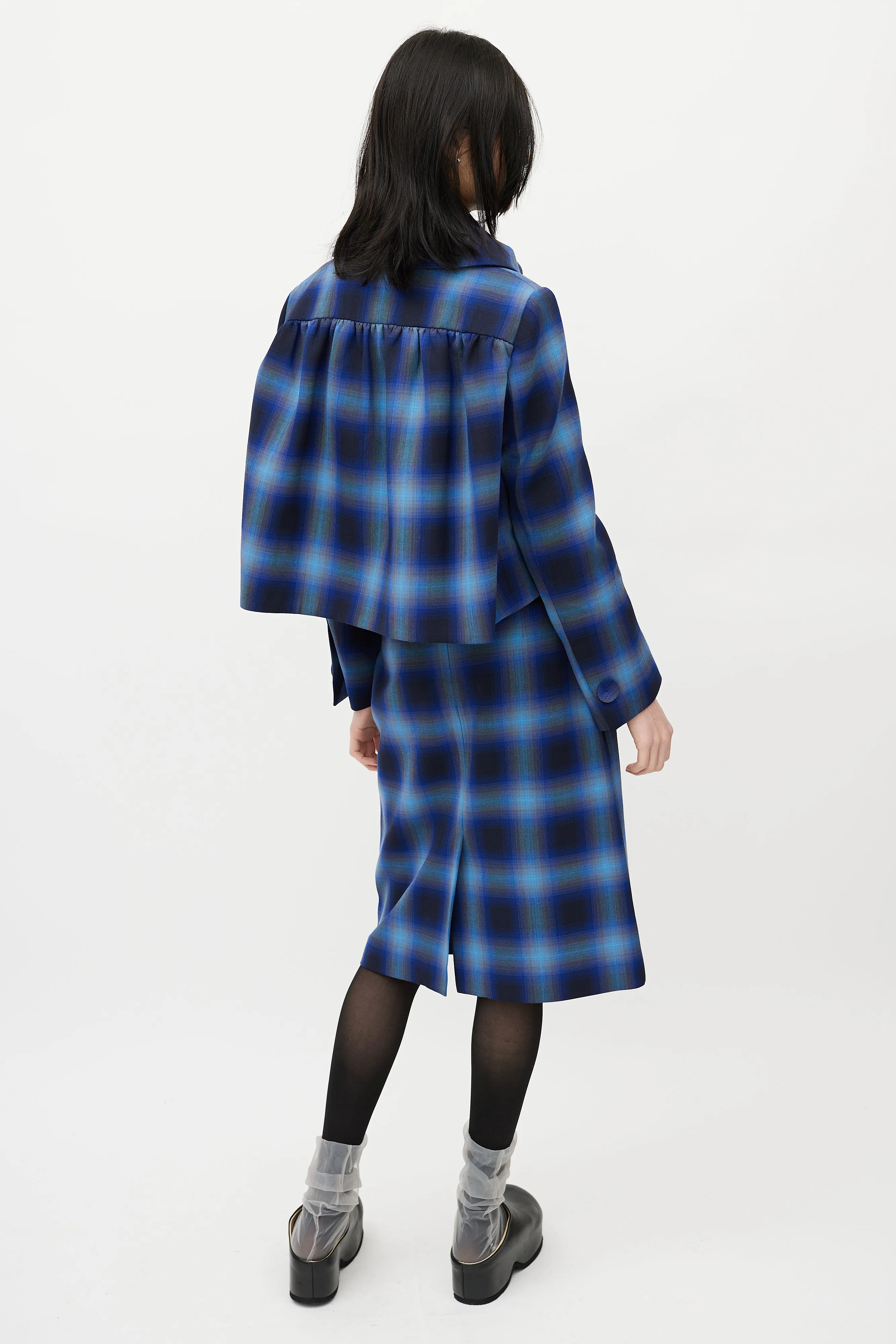Blue & Black Plaid Co-Ord Set