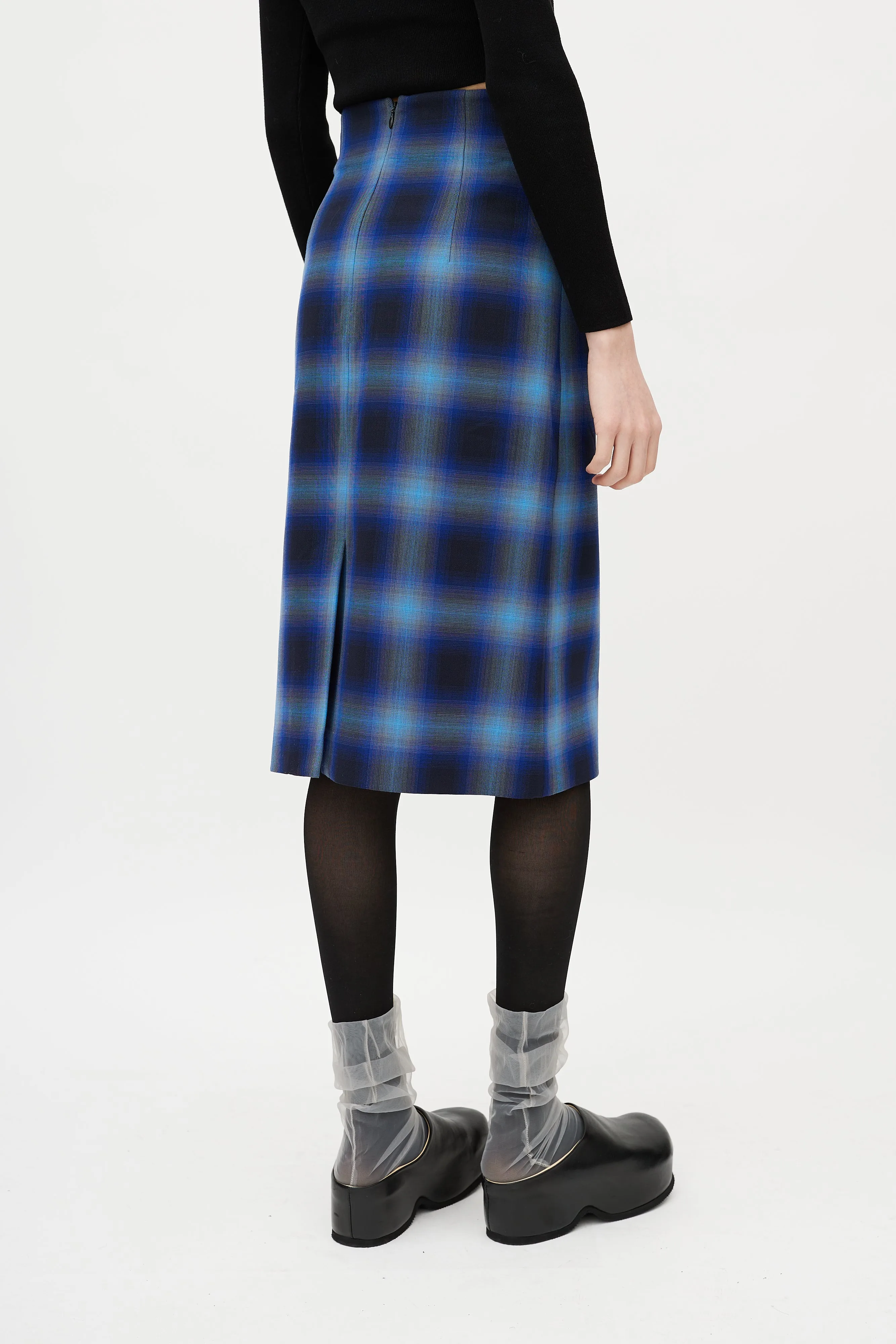 Blue & Black Plaid Co-Ord Set