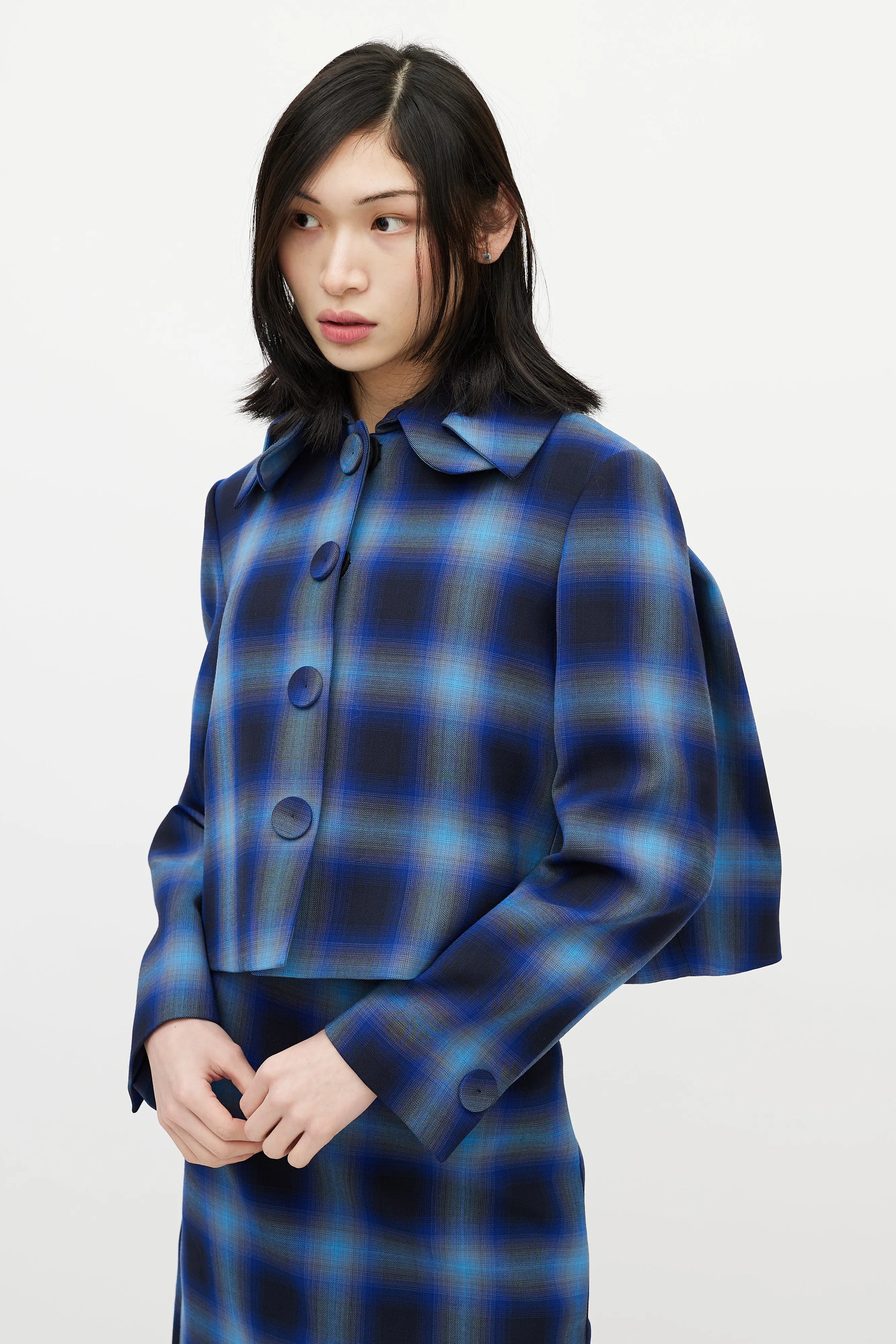 Blue & Black Plaid Co-Ord Set