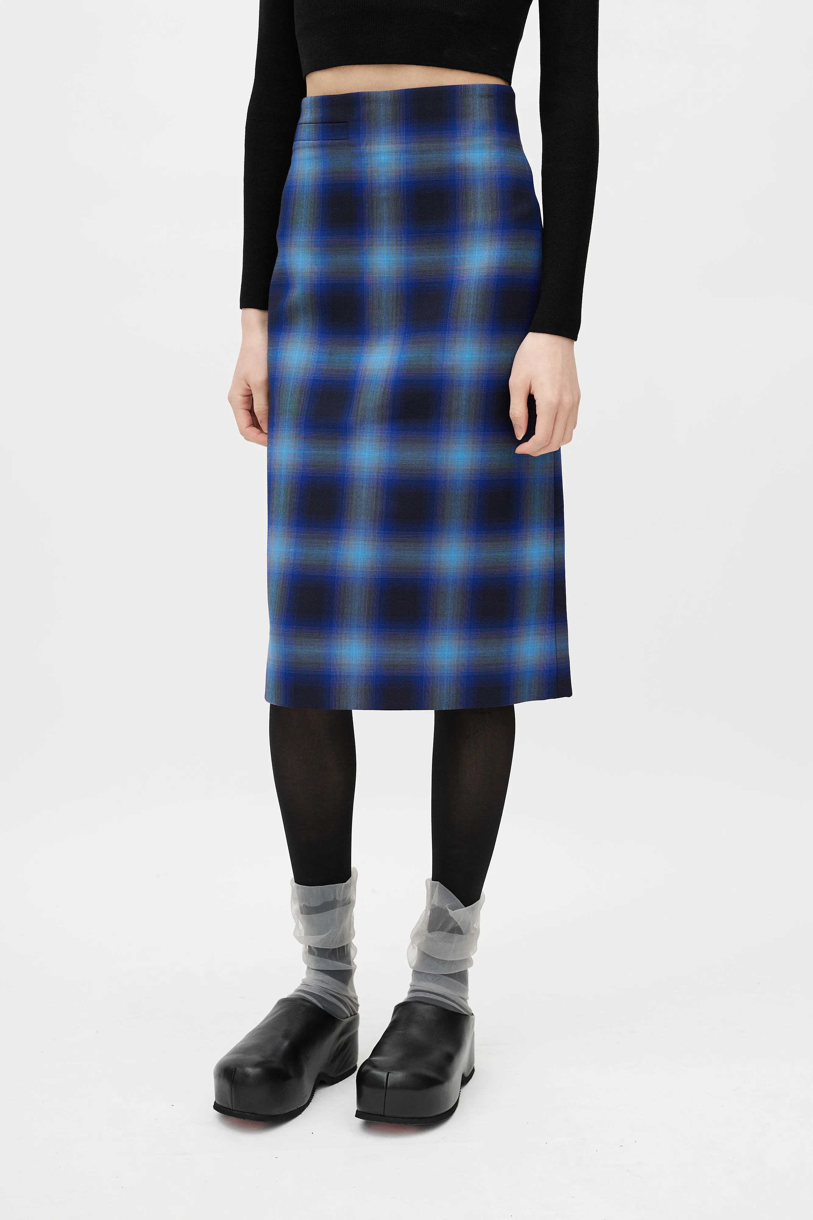 Blue & Black Plaid Co-Ord Set