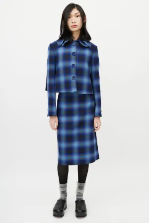 Blue & Black Plaid Co-Ord Set