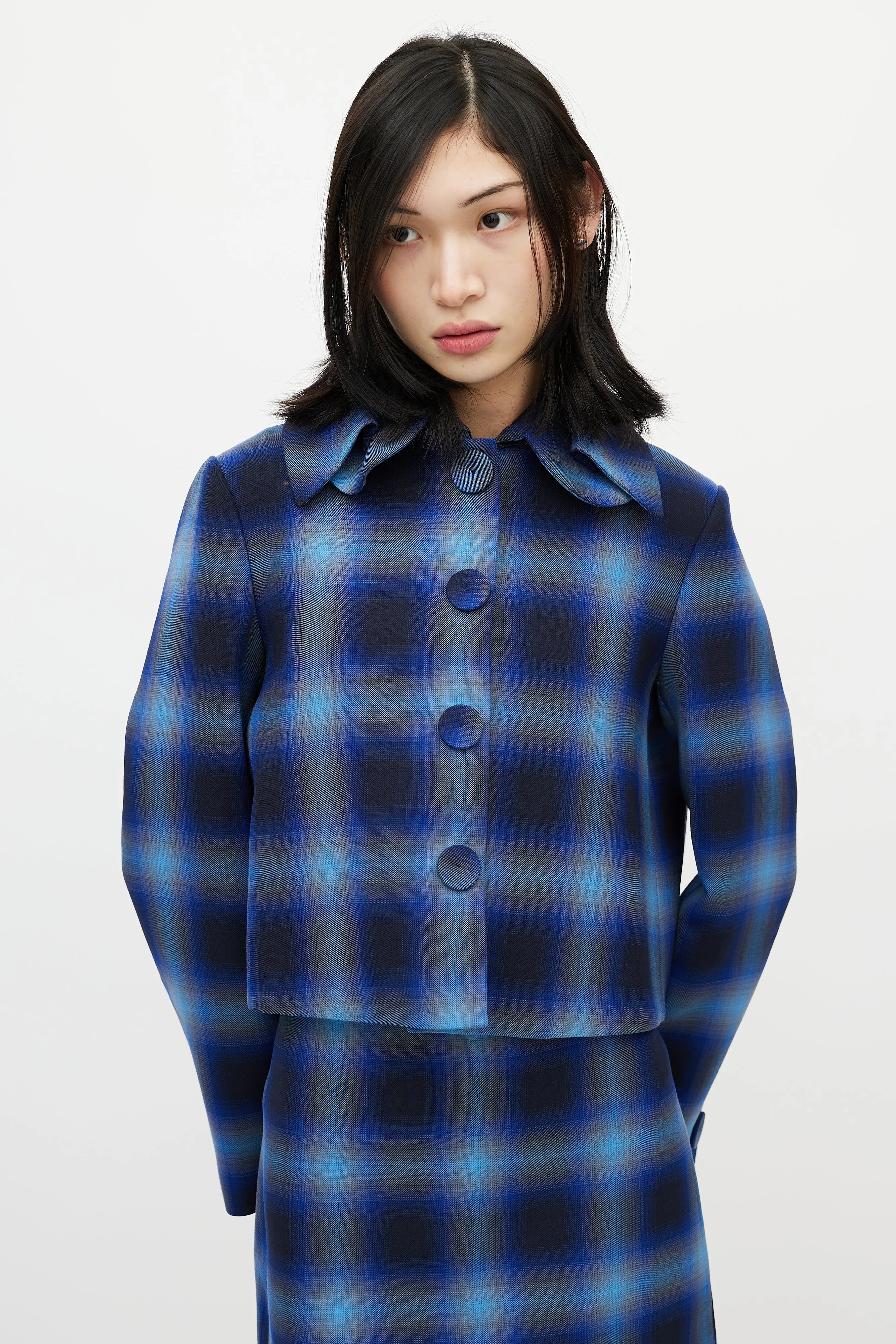 Blue & Black Plaid Co-Ord Set