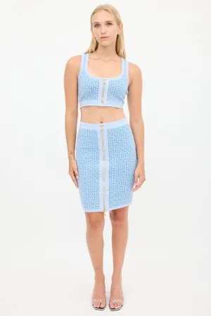 Blue Monogram Co-Ord Set