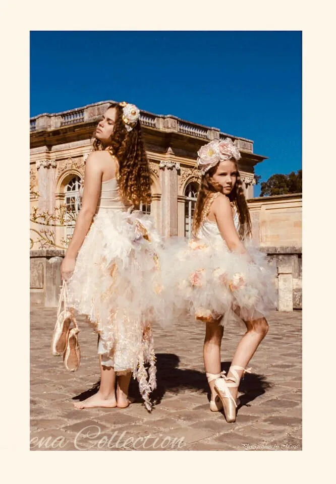 Bridal Tulle Flower Skirt Set - Lucia
