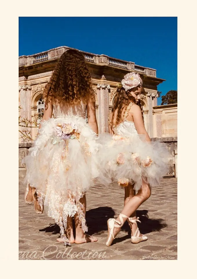 Bridal Tulle Flower Skirt Set - Lucia