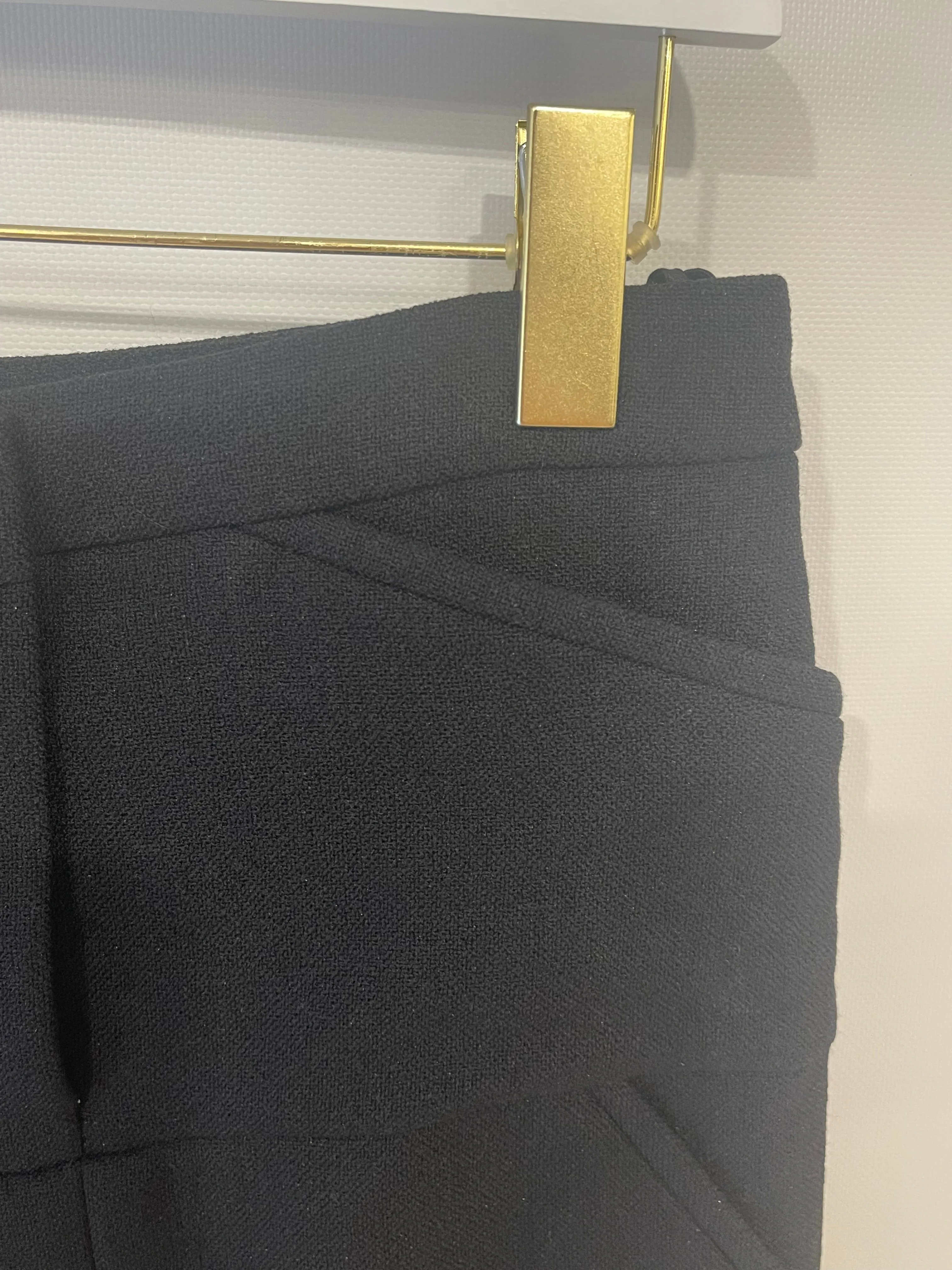 Chanel 12A Black Wool Mini Skirt with CC Logo Button Detail Size FR 36 (UK 8) RRP £1,350