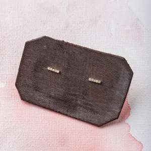 Diamond Micro Bar Stud Earrings in 14k Gold