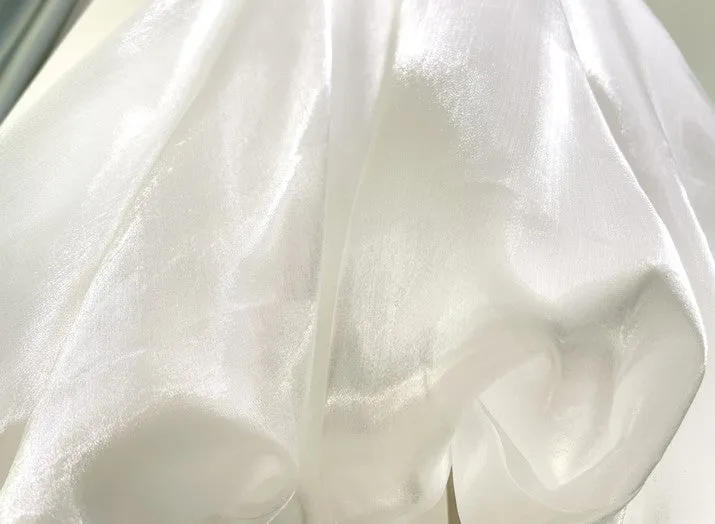 DOLLY Elegant White Natural Waist Flower Bud Long Chic Skirt-CYNTHIA  (V)