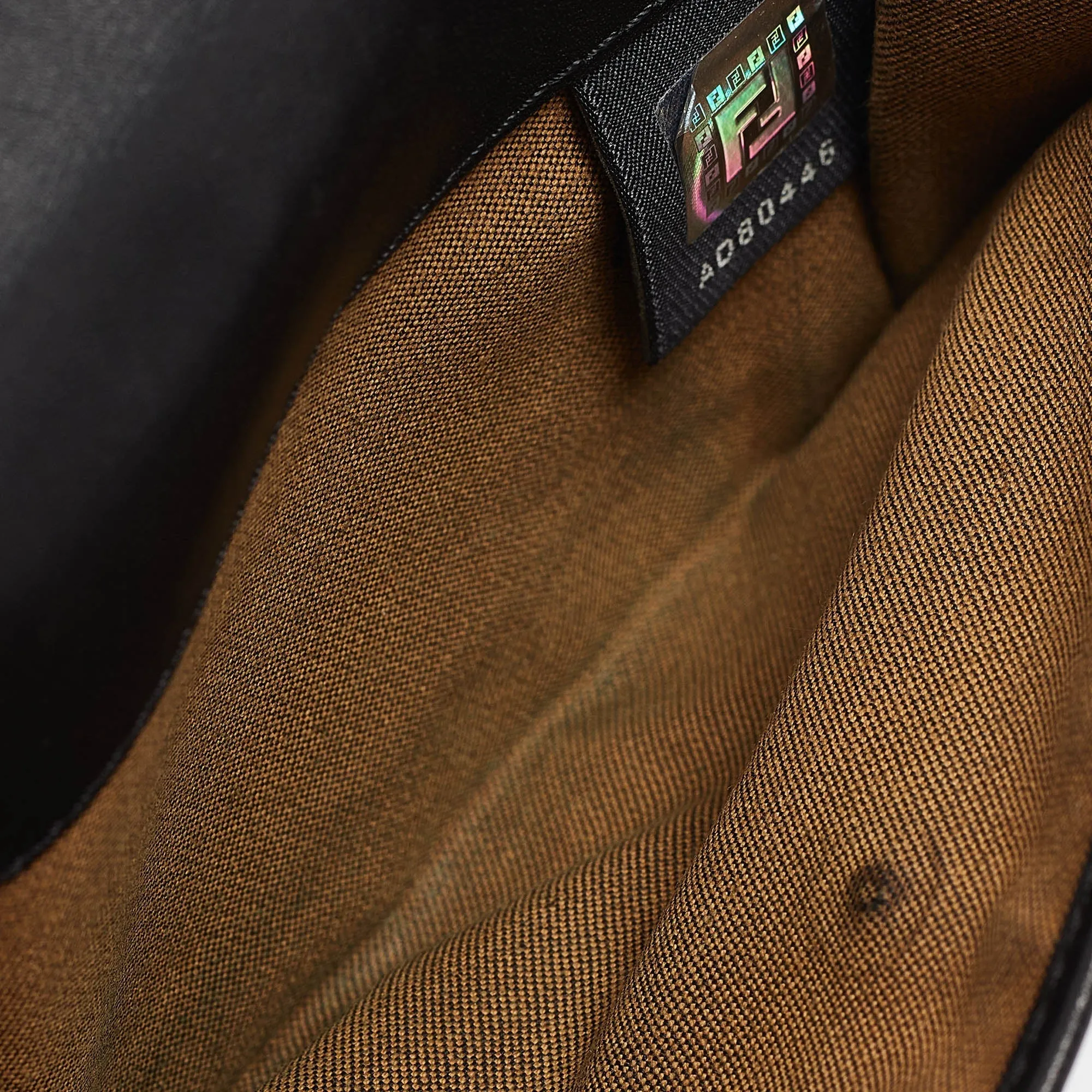 Fendi Black Zucca Canvas And Leather French Wallet
