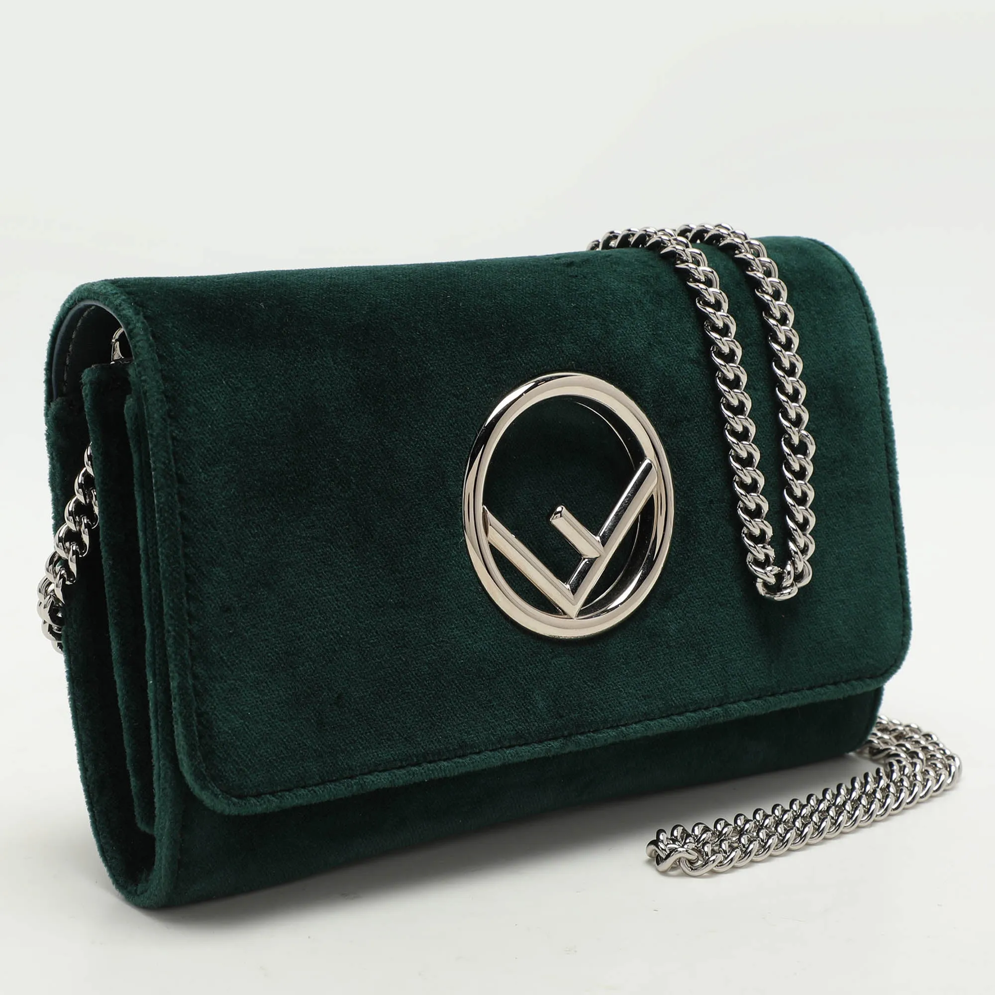Fendi Green Velvet F Is Fendi Wallet On Chain