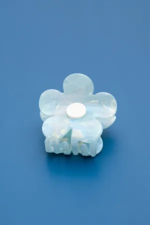 FLOWER CELLULOSE HAIR CLAW CLIPS  | 40H585: BLUE