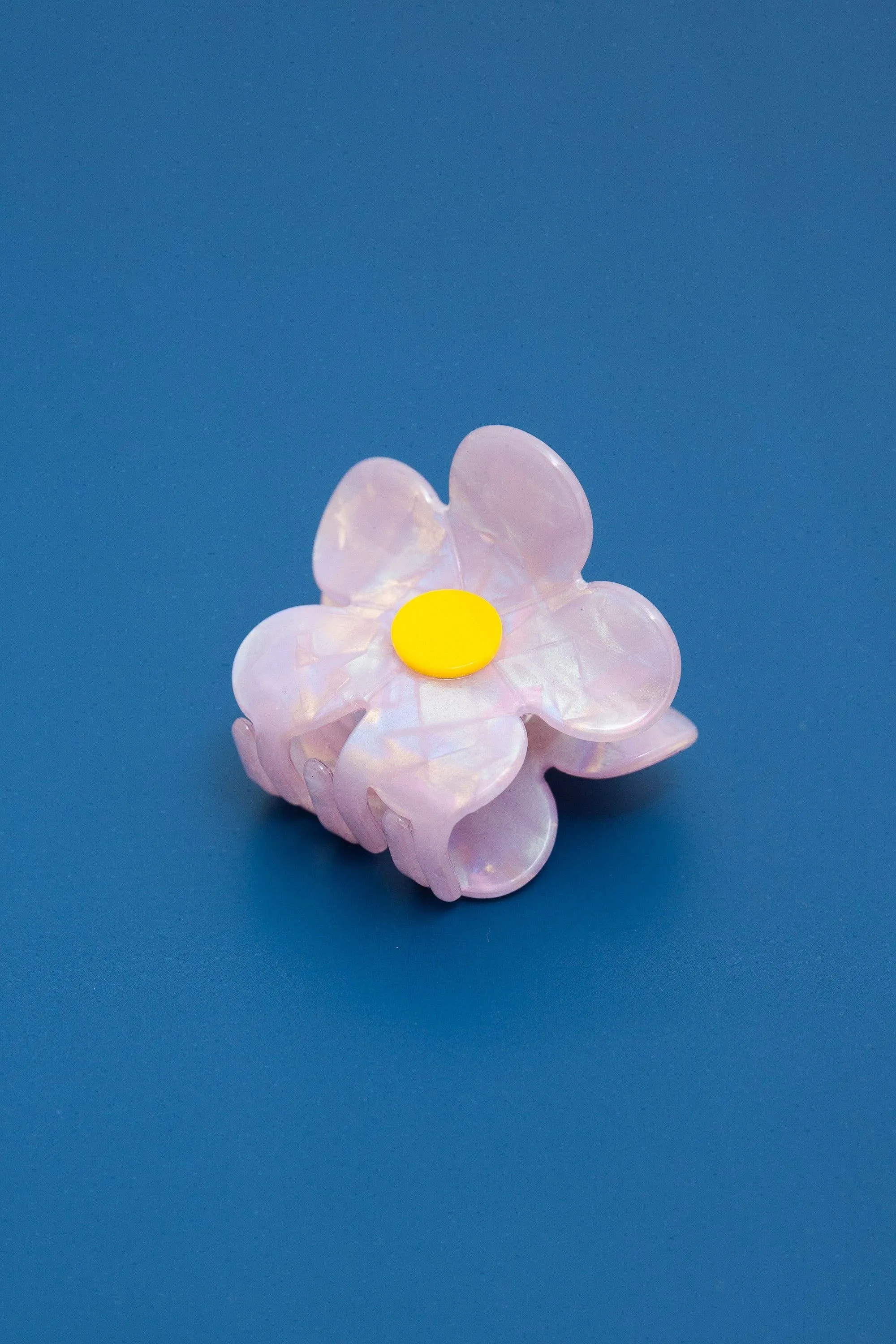 FLOWER CELLULOSE HAIR CLAW CLIPS  | 40H585: LAVENDER