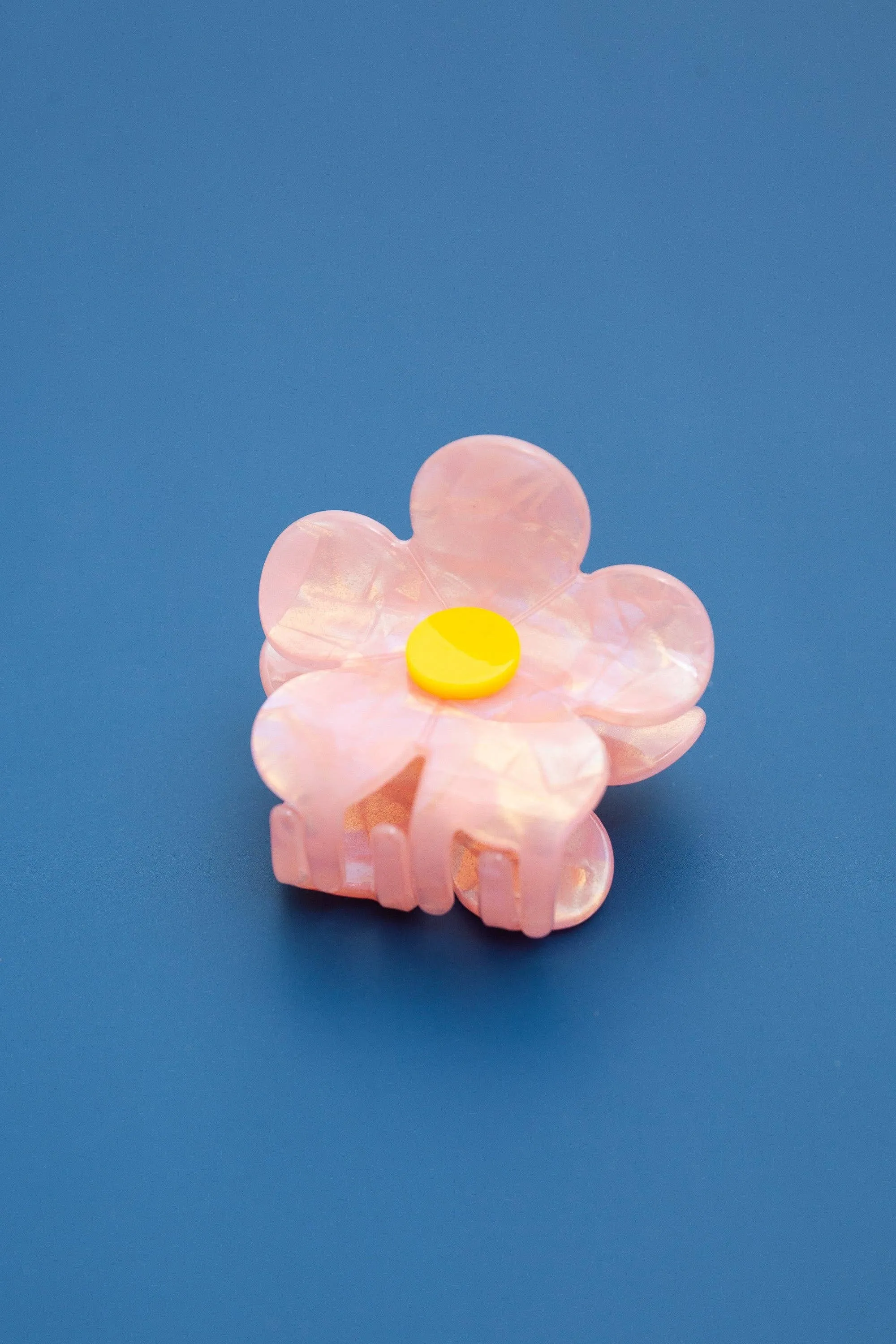 FLOWER CELLULOSE HAIR CLAW CLIPS  | 40H585: PINK