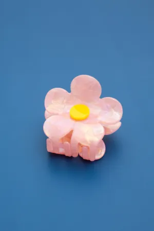 FLOWER CELLULOSE HAIR CLAW CLIPS  | 40H585: PINK