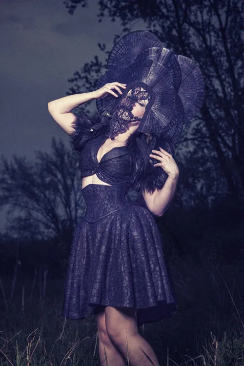 Josephine lace overlay skirt