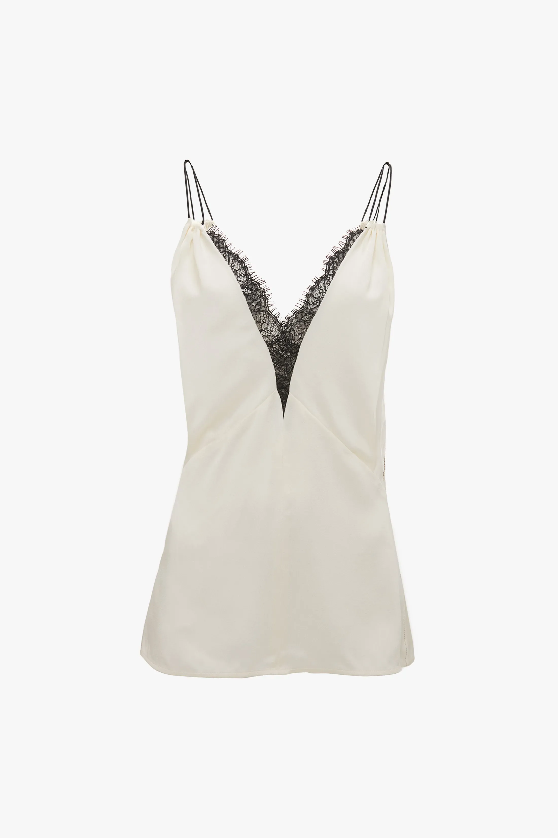 Lace Detail Cami Top In Ivory