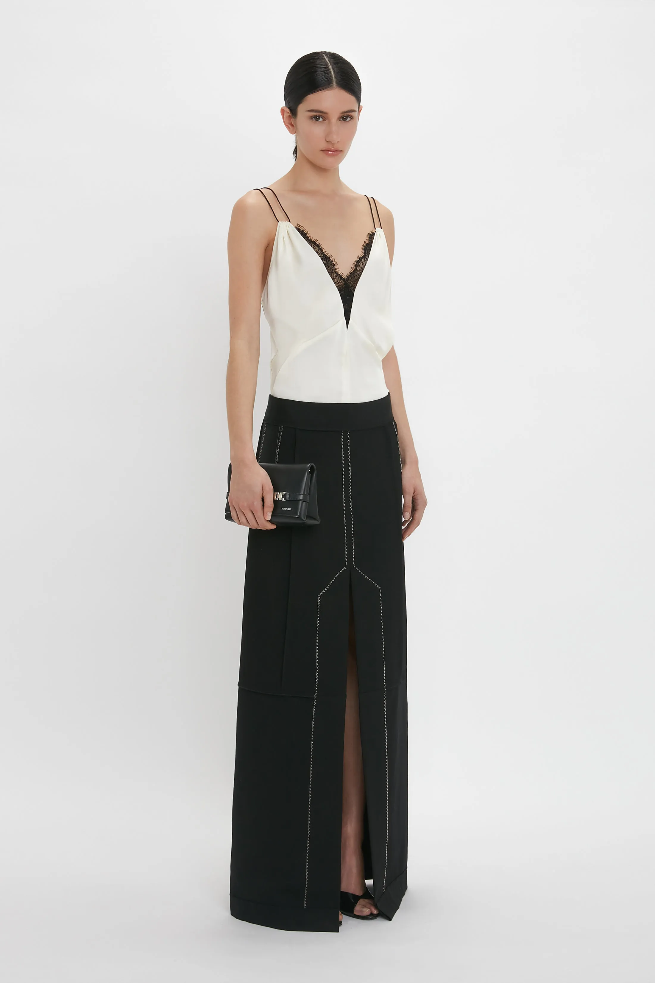 Lace Detail Cami Top In Ivory