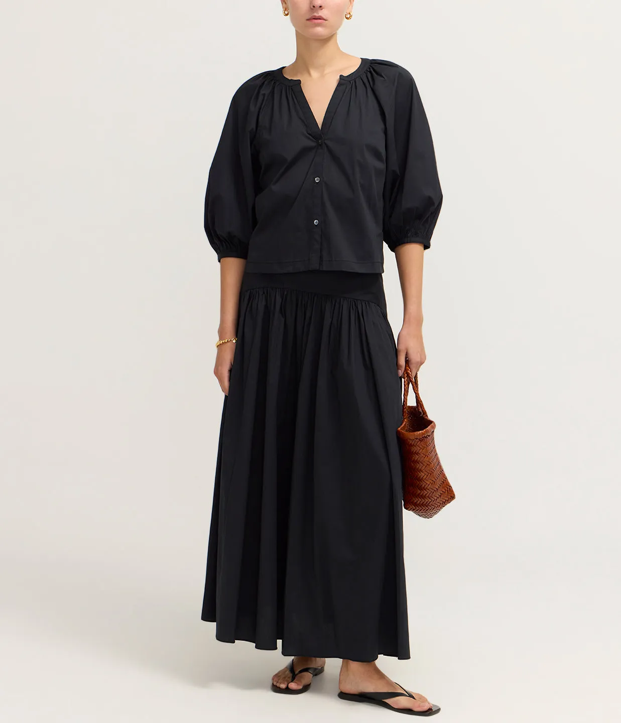 Procida Maxi Skirt in Black