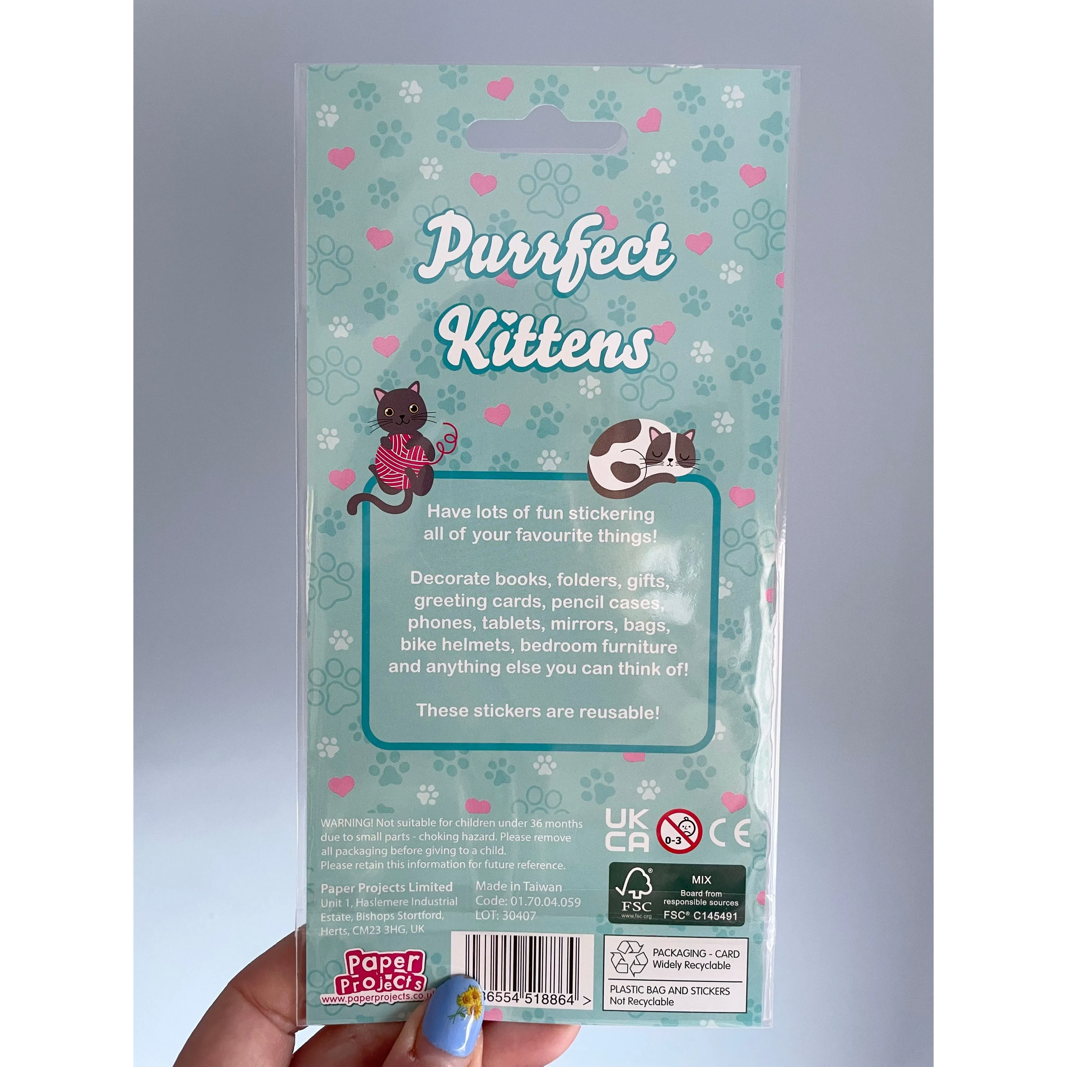 Purrfect Kittens Sparkly Stickers