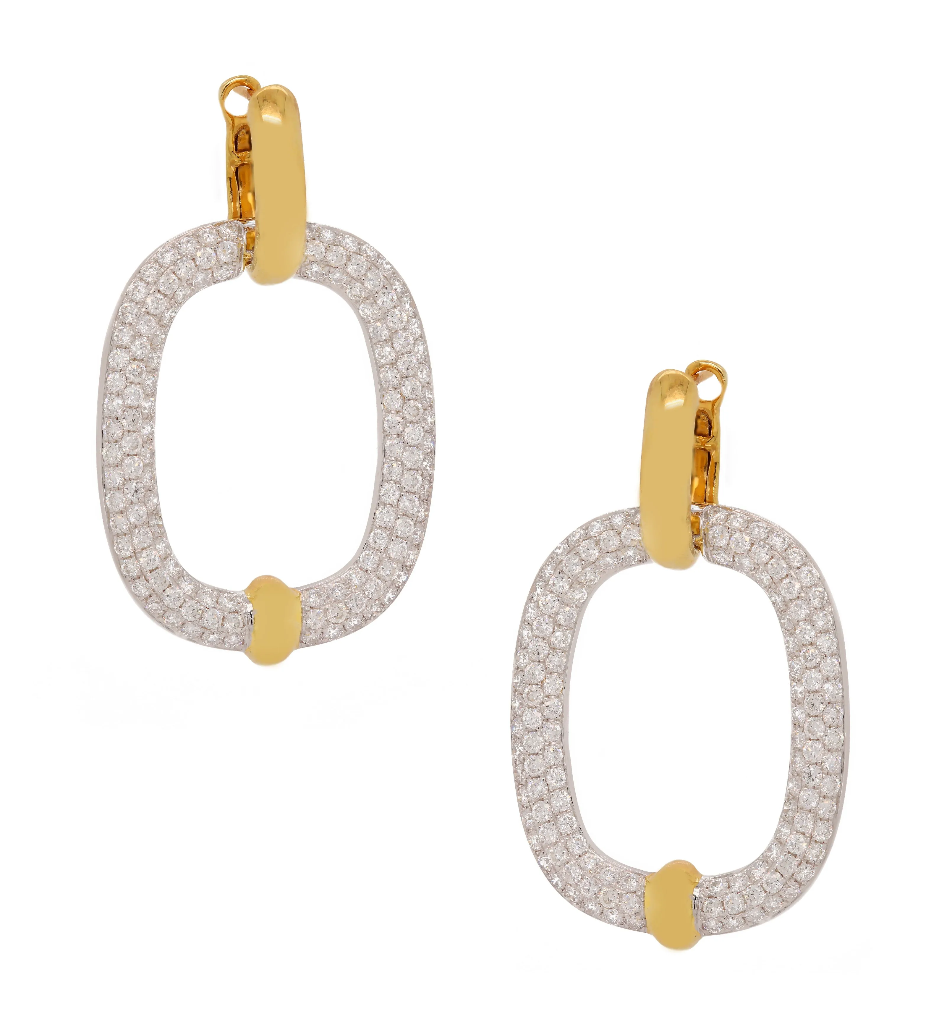 "O" Gold and Diamond Earrings