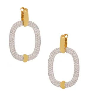 "O" Gold and Diamond Earrings