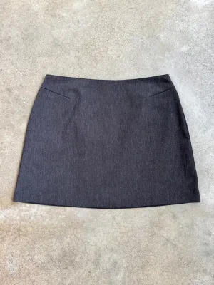 Y2K Express Charcoal A-Line Micro Mini Skirt (W28”)